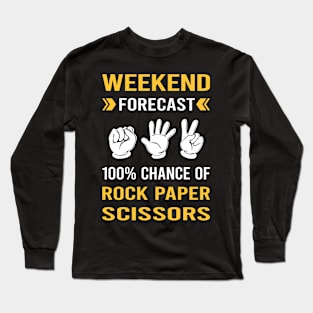 Weekend Forecast Rock Paper Scissors Long Sleeve T-Shirt